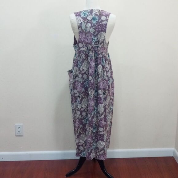 Laura Ashley Vintage 80s Dress Cotton & Wool Blend Floral Cottagecore Jumper 12 - Picture 6 of 8